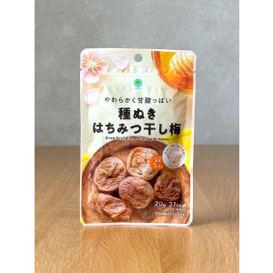 [ 패밀리마트 ] 타네누키 하치미츠 호시우메 20g / 씨를 뺀 말린 매실을 꿀에 담가 만든 새콤달콤한 매실 / 일본편의점 과자