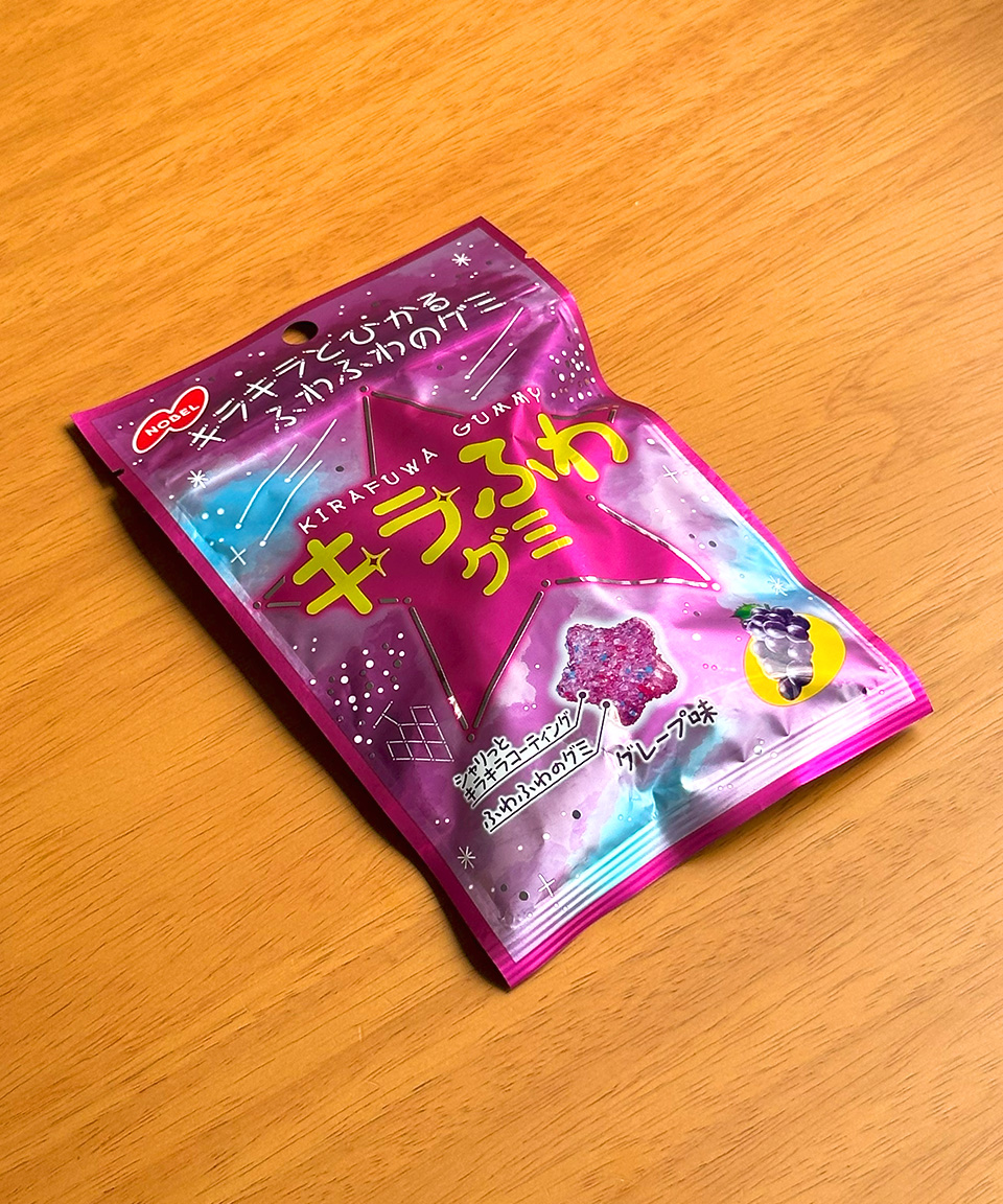 일본 젤리 노벨 키라후와 별모양 구미 포도, 50g, 1개