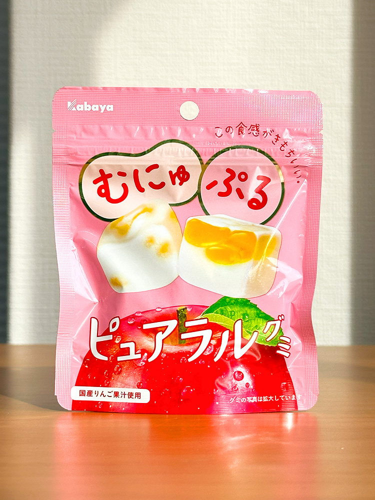 [ 카바야 ] 퓨아랄 구미 링고 58g / 사과 과즙 젤리 / 일본 젤리