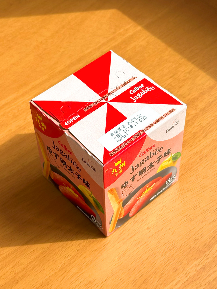 [ 가루비 ] 쟈가비 유즈 멘타이코 5봉입 / 유자명란맛 감자스틱 / 일본 과자