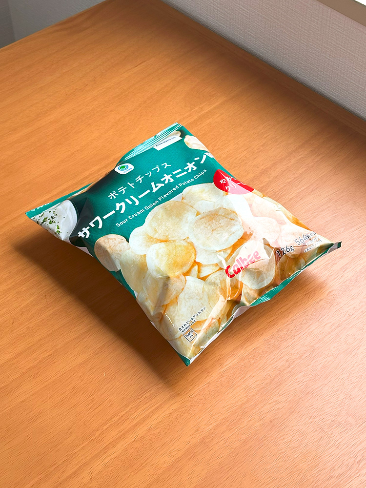 일본 간식 패밀리마트 포테이토칩 사워크림 어니언 대용량 126g 편의점 과자