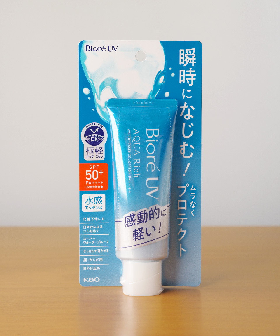 비오레 UV 아쿠아리치 워터리 에센스 70ml 일본 선크림