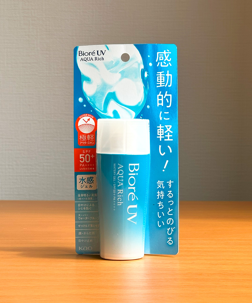 비오레 UV 아쿠아리치 워터리 젤 70ml 일본 선크림