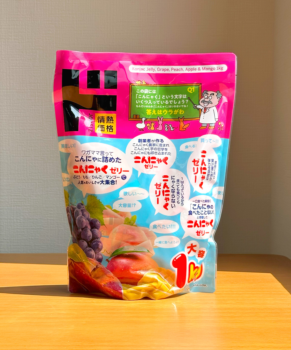 대용량 돈키호테 곤약젤리 포도&복숭아&사과&망고 1kg 일본 젤리