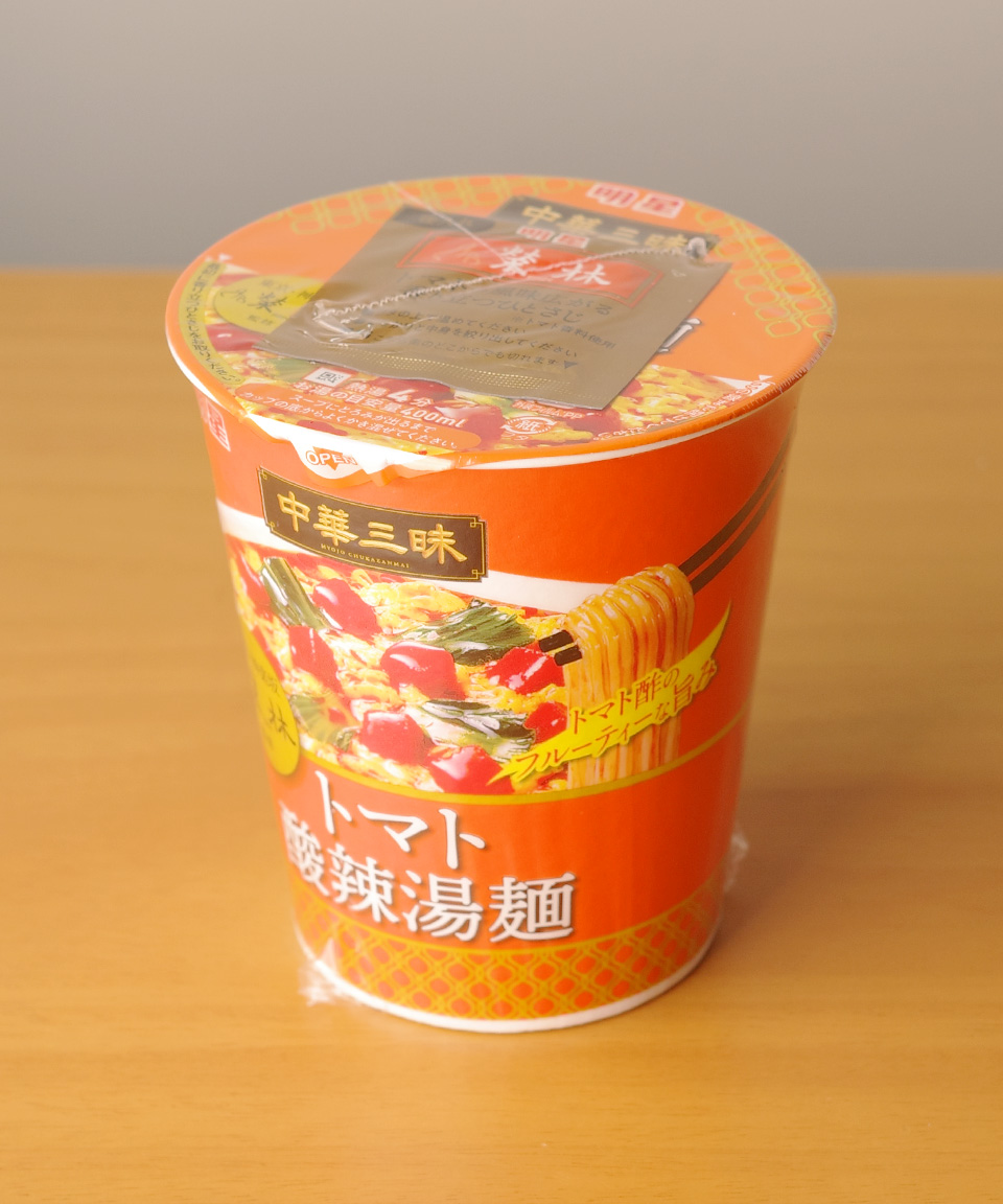 일본 컵라면 묘조 중화삼매 토마토 산라탕 98g 쏸라펀