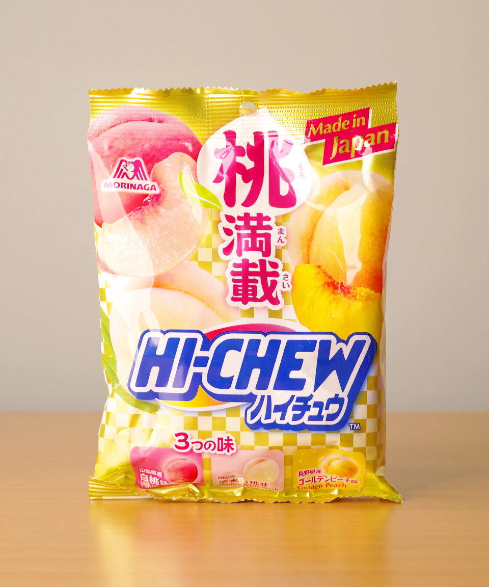 모리나가 하이츄 복숭아 세가지 맛 77g 일본 사탕