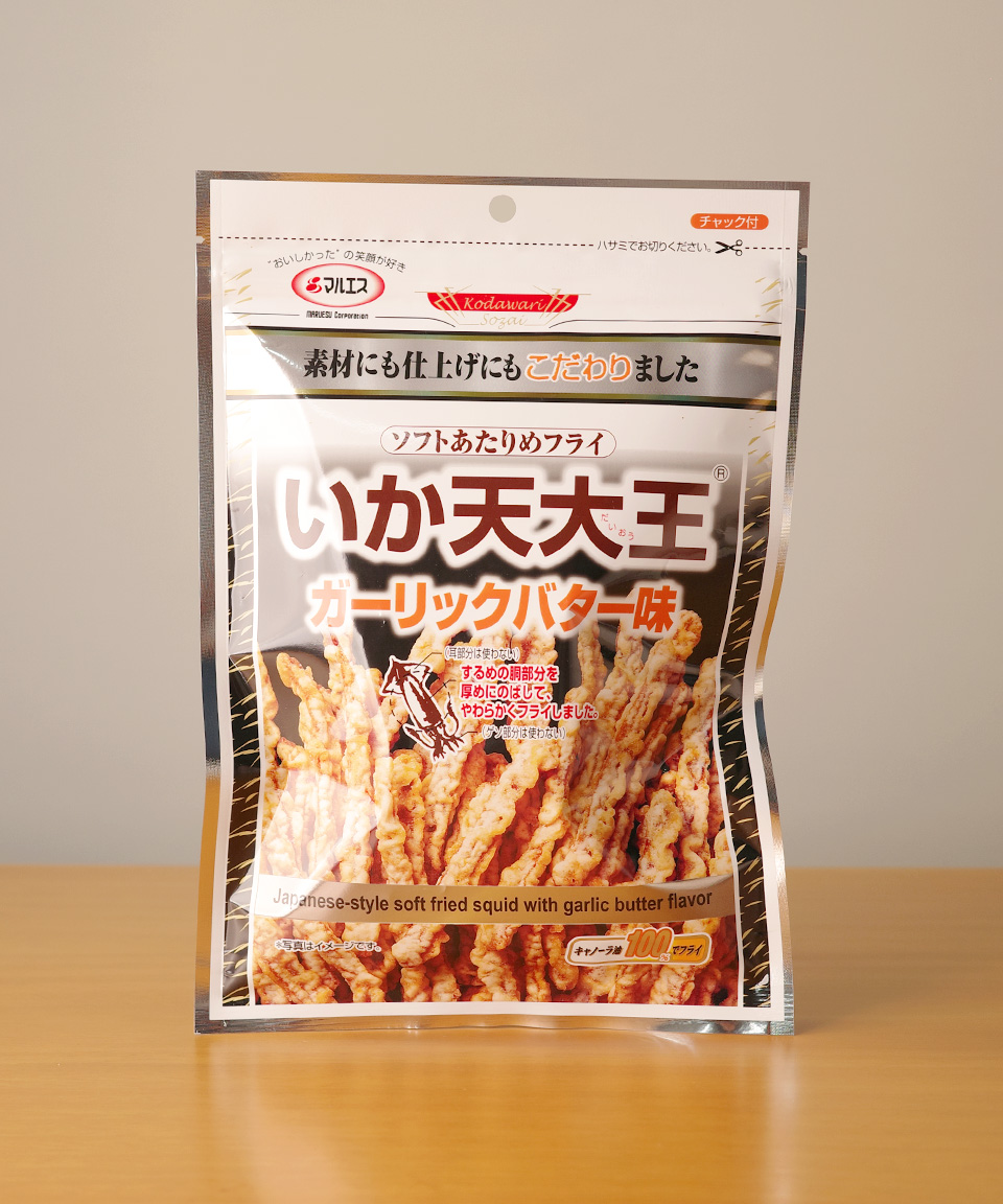 Sale 마루에스 이카텐 대왕 갈릭 버터맛 51g 오징어튀김 일본 안주
