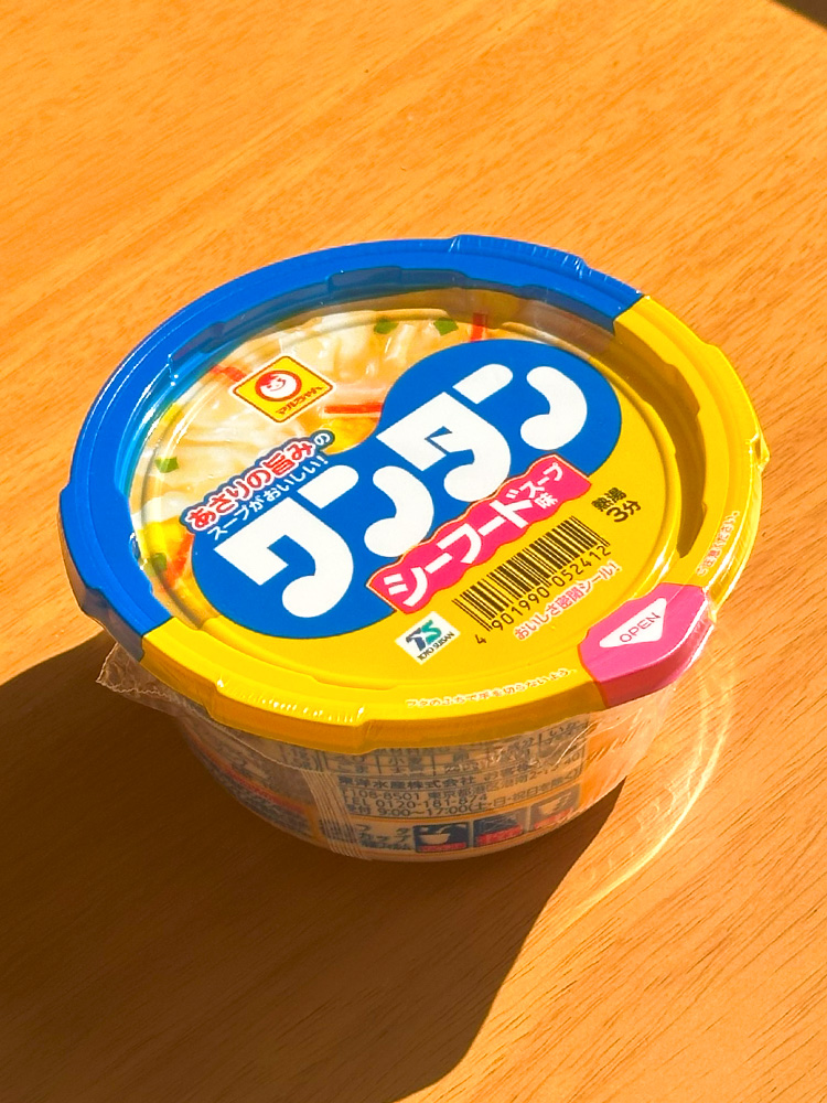 일본 컵라면 마루짱 완탕 씨푸드, 35g, 1개