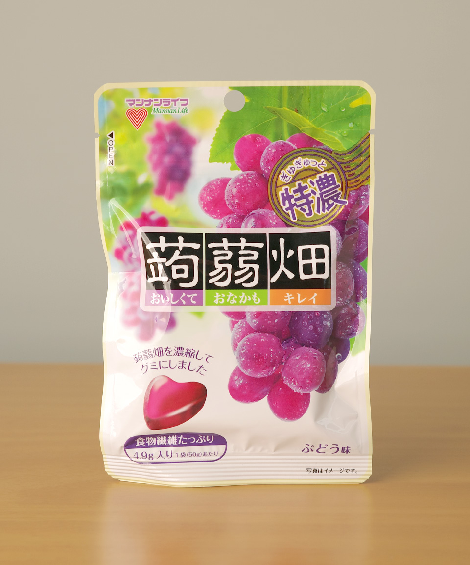 일본 젤리 만난라이프 곤약밭 구미 진한 포도맛 50g 곤약젤리