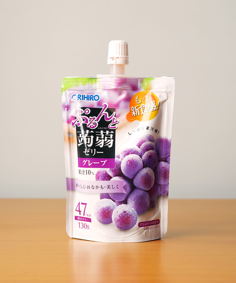 오리히로 곤약젤리 스탠딩 포도, 130g, 1개