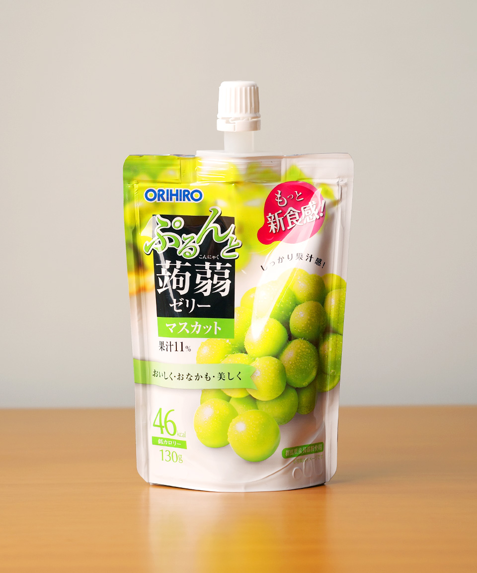 오리히로 곤약젤리 스탠딩 청포도, 130g, 1개
