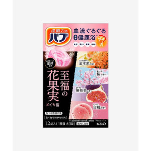 카오 바브 지복의 꽃과실 순회욕 12개입 일본 입욕제