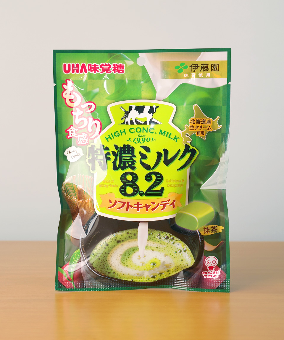 일본 사탕 UHA 특농 밀크 8.2 소프트 캔디 말차 67g