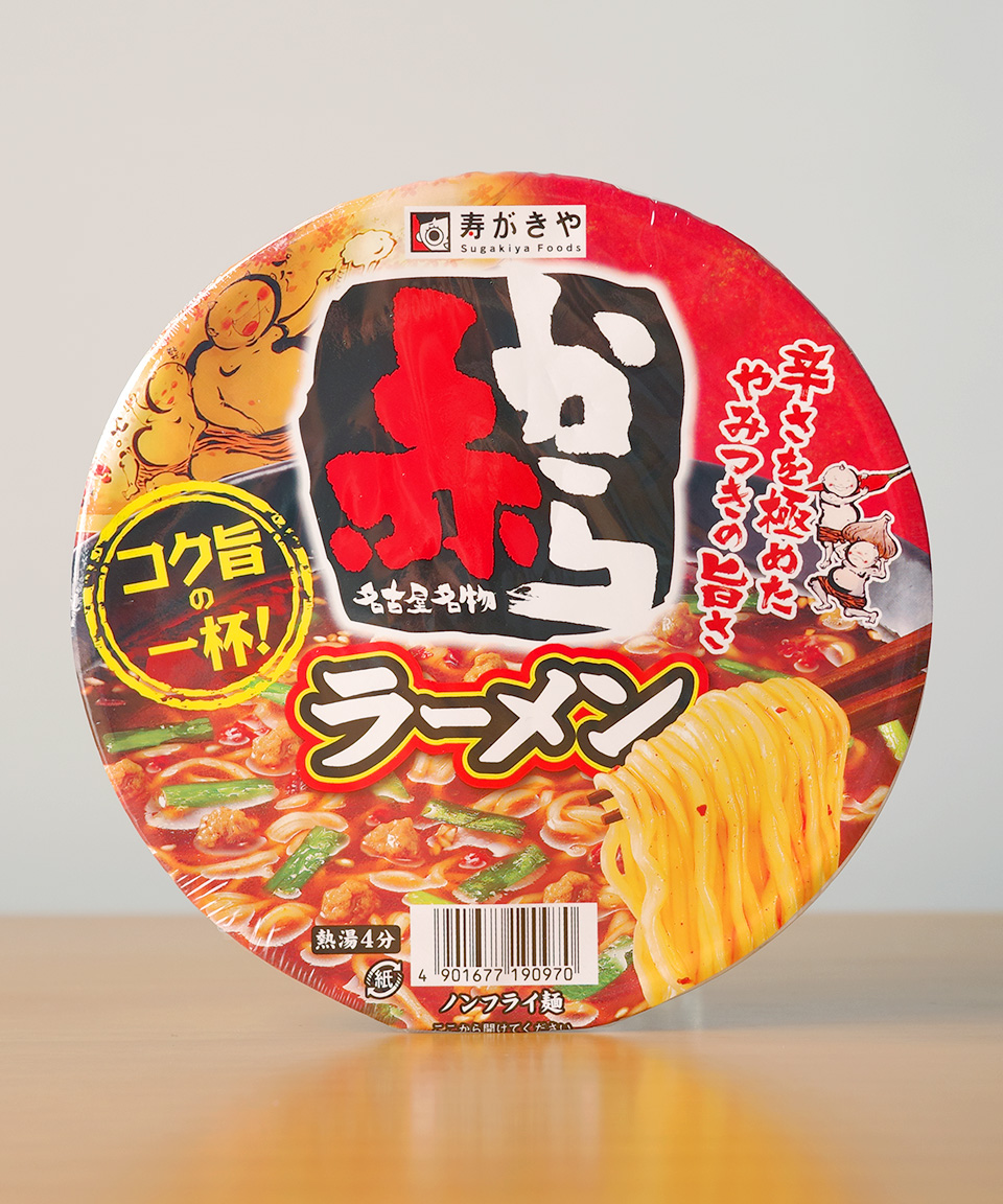 일본 컵라면 스가키야 아카카라 라멘 121g 매운 전골