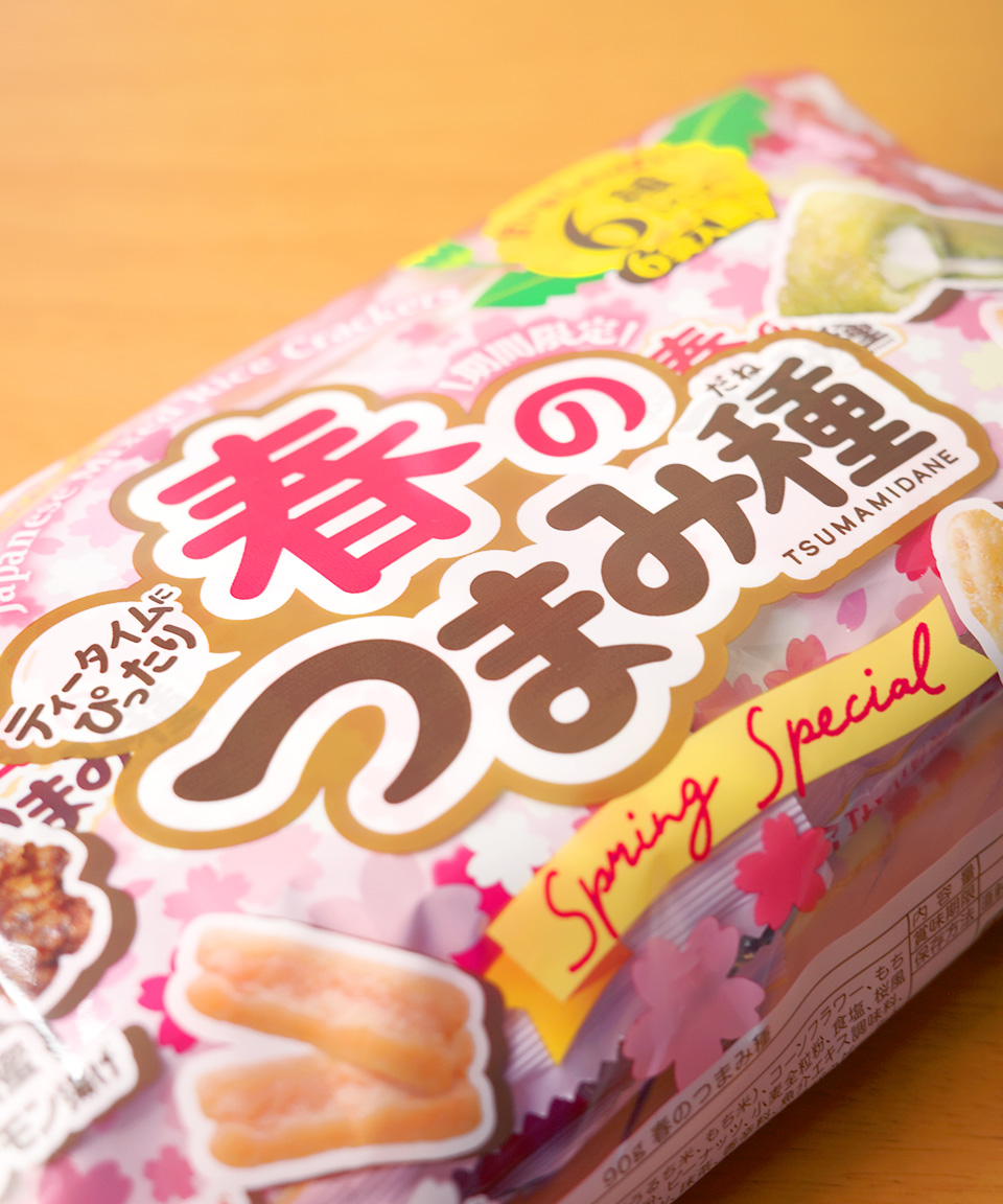 일본 안주 스낵 카메다 츠마미다네 봄, 90g, 1개