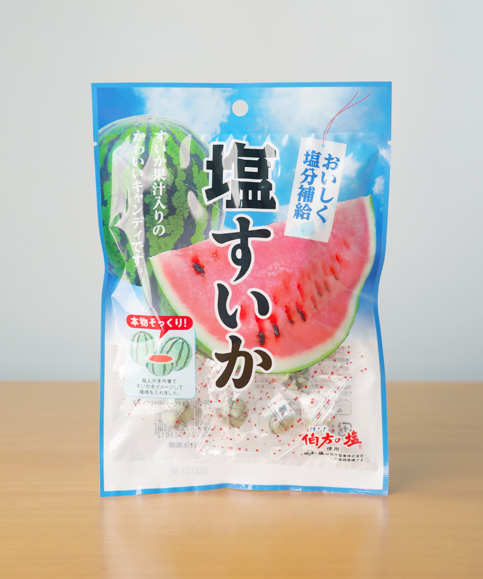 칼디 소금 수박 사탕 63g 일본 캔디 시오 스이카 아메