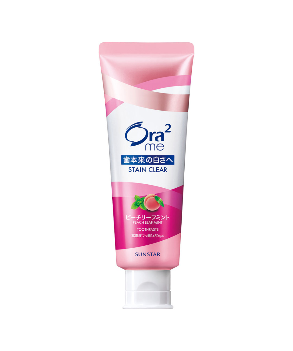 썬스타 Ora2 오라2 스테인클리어 피치민트 복숭아 치약 130g, 3개