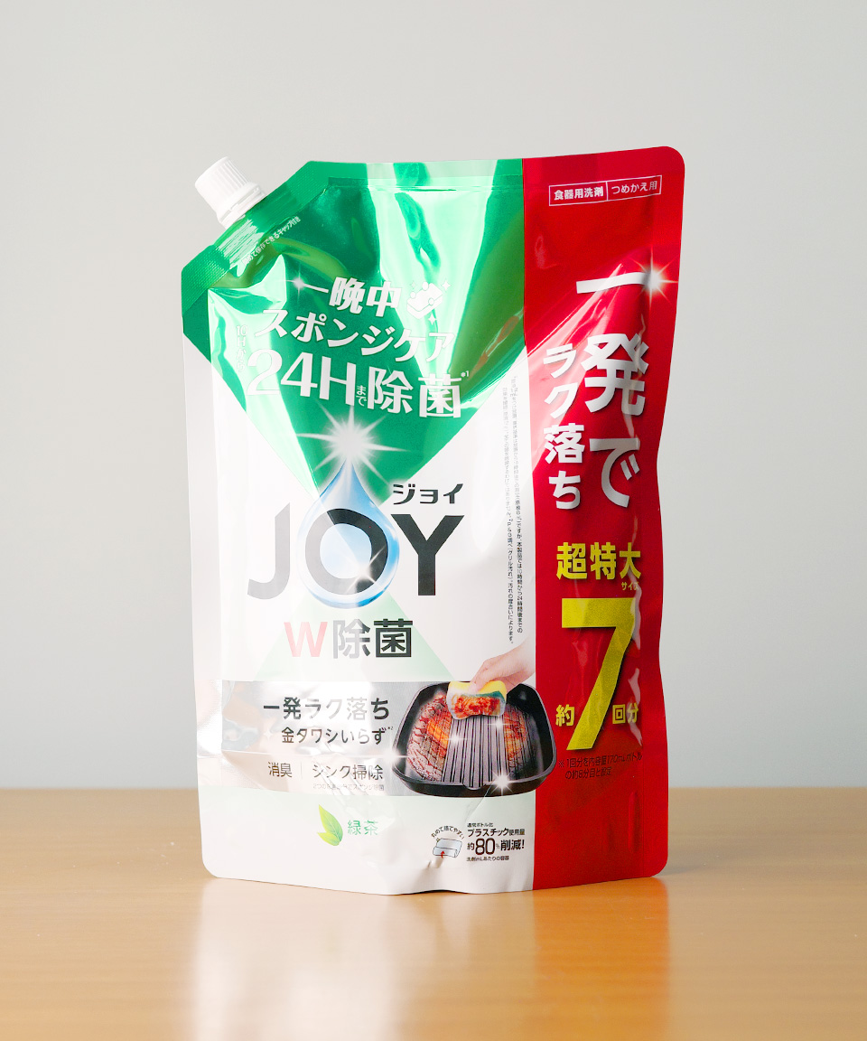 일본 조이 JOY 주방세제 컴팩트 W 거꾸로 보틀 녹차 리필, 930ml, 1개