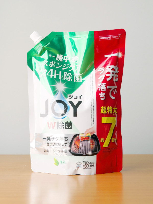 일본 조이 JOY 주방세제 컴팩트 W 거꾸로 보틀 녹차 리필, 930ml, 1개
