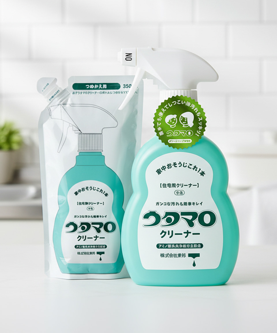 우타마로 클리너 만능 일본 다목적 세정제 본품+리필, 750ml, 1개