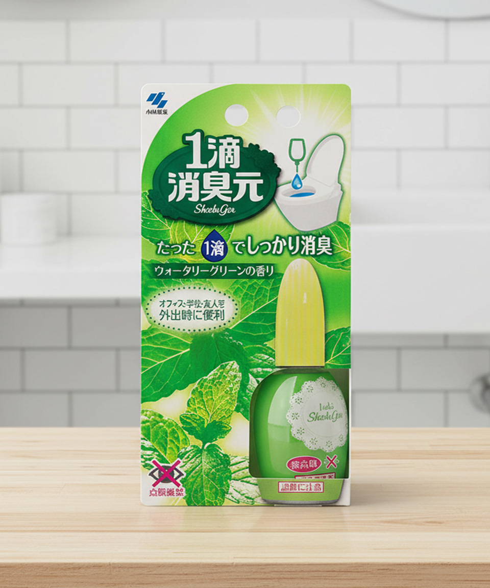 고바야시 쇼슈겐 일본 변기향수 탈취제 워터리 그린, 20ml, 1개