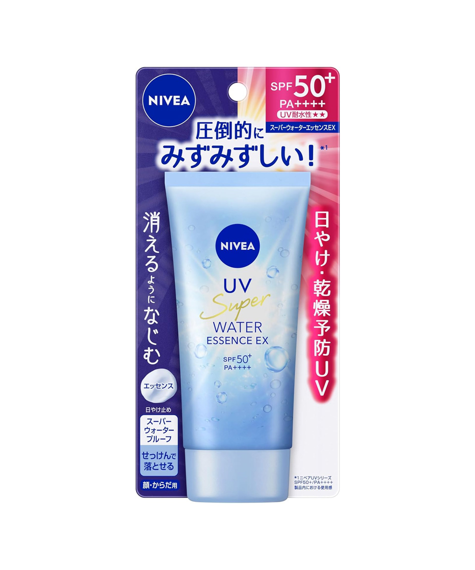 니베아 UV 슈퍼 워터 일본 선크림 에센스 80g, 1개