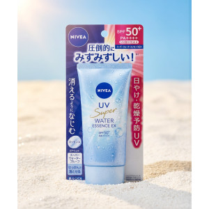 니베아 UV 슈퍼 워터 일본 선크림 에센스 80g, 1개