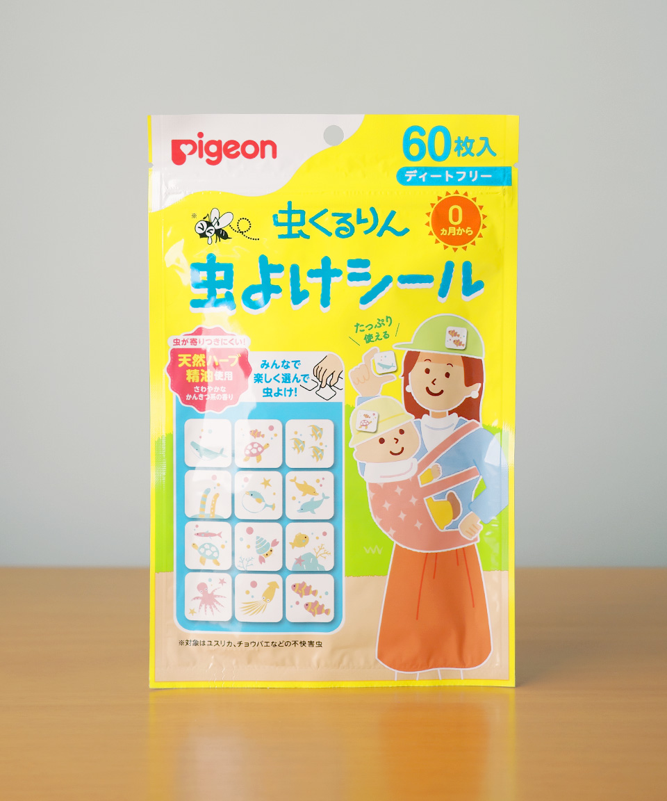 피죤 바다동물 0개월부터 사용가능한 모기패치 60매입 모기 퇴치 스티커 일본 무시요케