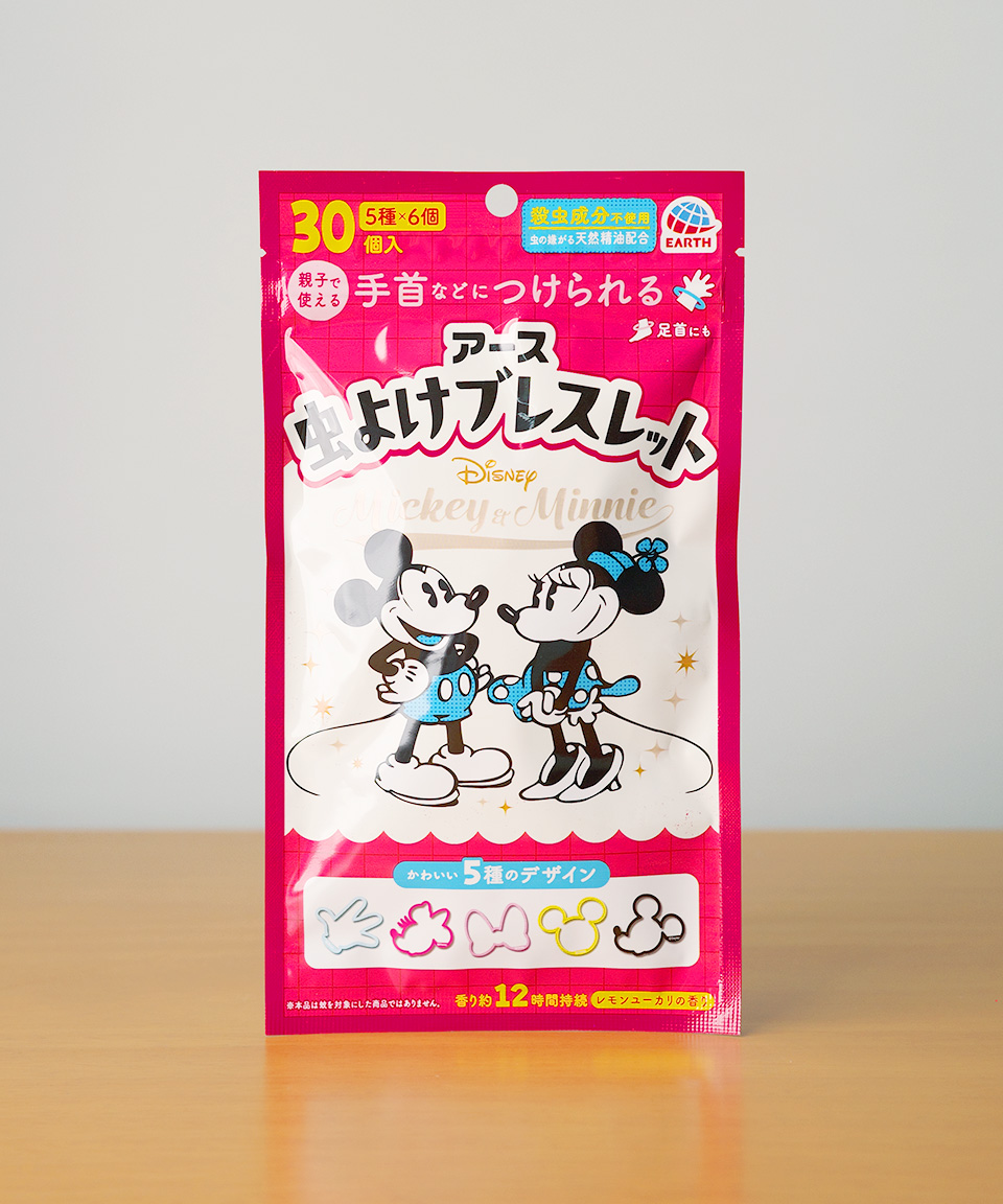 디즈니 미키마우스 모기밴드 팔찌 30개입 모기 퇴치 일본 무시요케