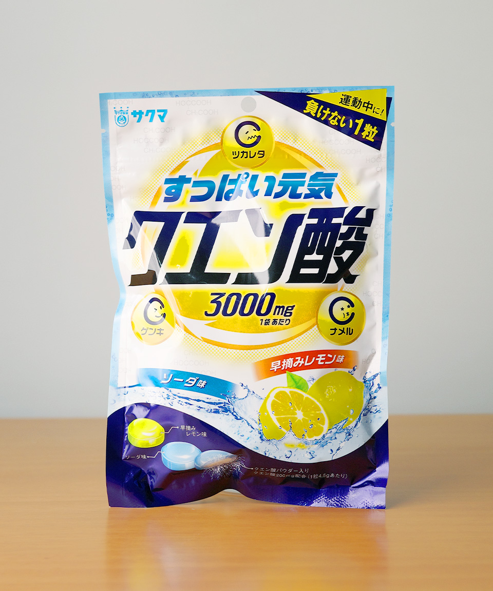 사쿠마 구연산 캔디 소다 & 레몬맛 70g 염분 보충 일본 사탕