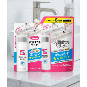 카오 퀵클 세면대 클리너 일본 크리너 600ml, 본품 리필 세트, 1개