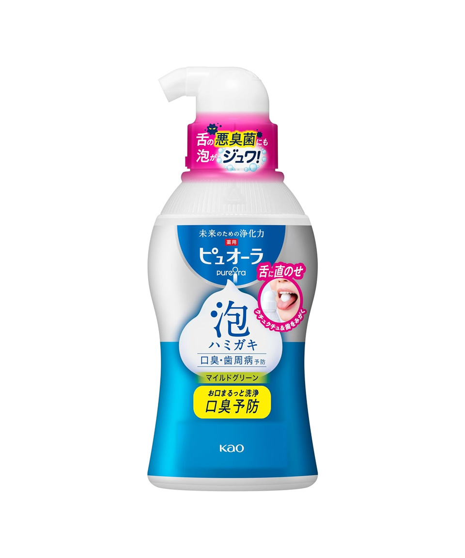 카오 퓨오라 거품 치약 일본 190ml, 마일드 그린, 1개