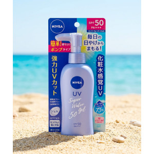 니베아 UV 슈퍼 워터 일본 선크림 젤 펌프 140g, 1개