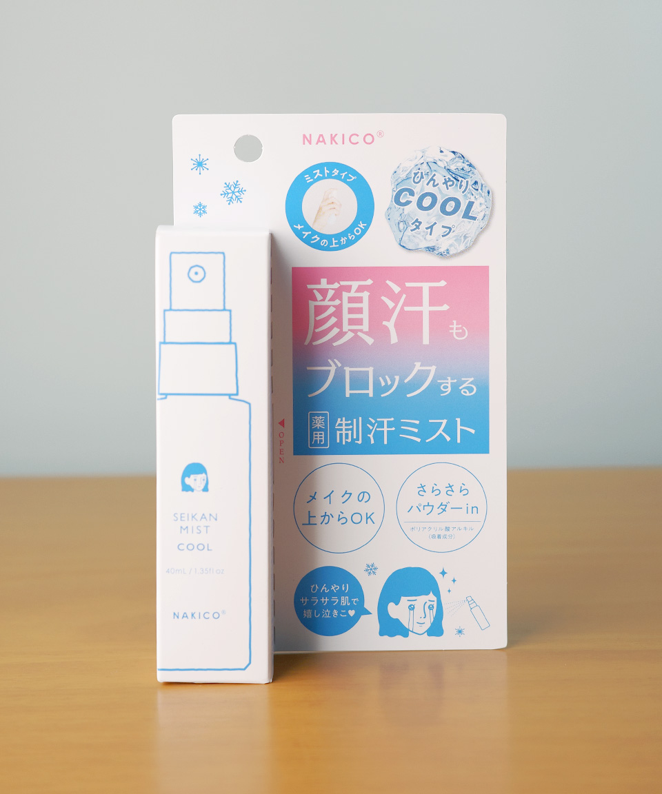 나키코 미스트 NAKICO 땀 방지 스프레이 메이크업 픽서 쿨타입 40ml, 1개