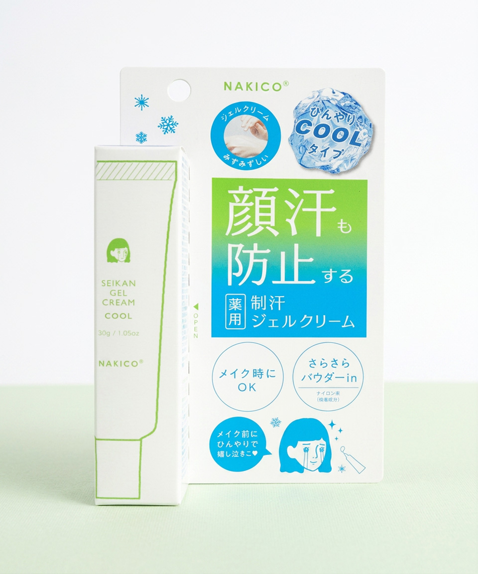 나키코 NAKICO 땀 방지 젤 크림 쿨타입 30g, 1개