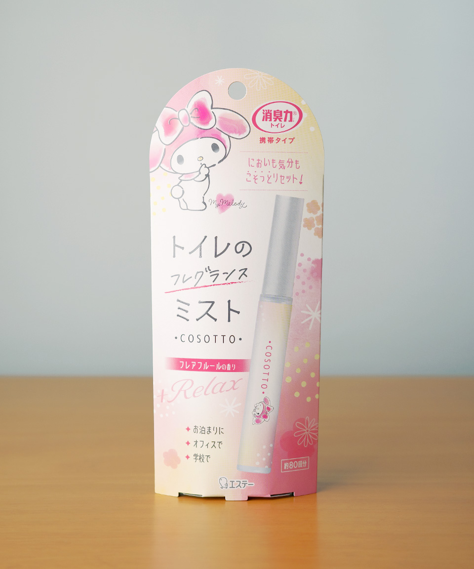 에스테 쇼슈리키 쇼슈겐 산리오 일본 변기향수 탈취제 마이멜로디 플레어 플뤼르향, 9ml, 1개