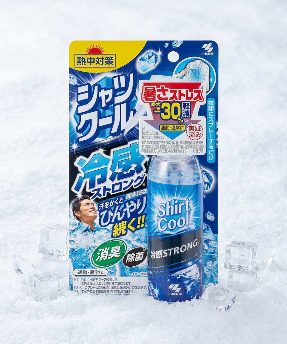 고바야시 열중대책 셔츠쿨 냉감 쿨링 스프레이 스트롱, 100ml, 1개