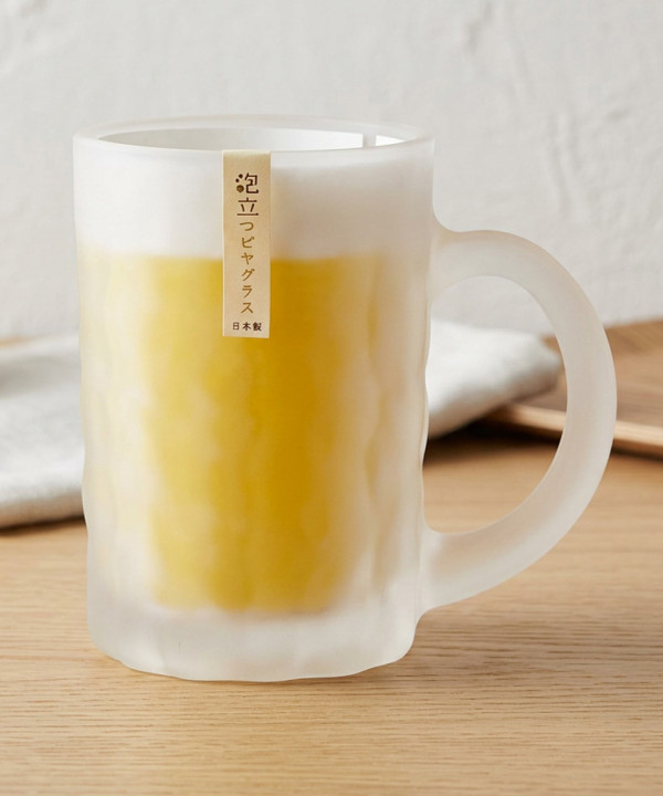 도요사사키 아와다치 맥주잔 일본 불투명 거품 유리잔 425ml, 1개, 생맥주잔