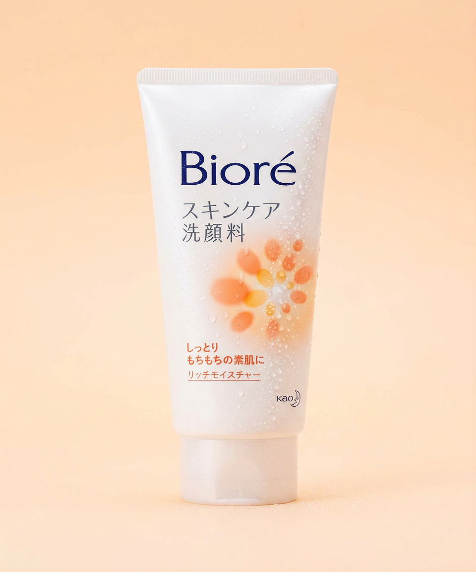비오레 클렌징폼 일본 세안제 리치 모이스처, 130g, 1개