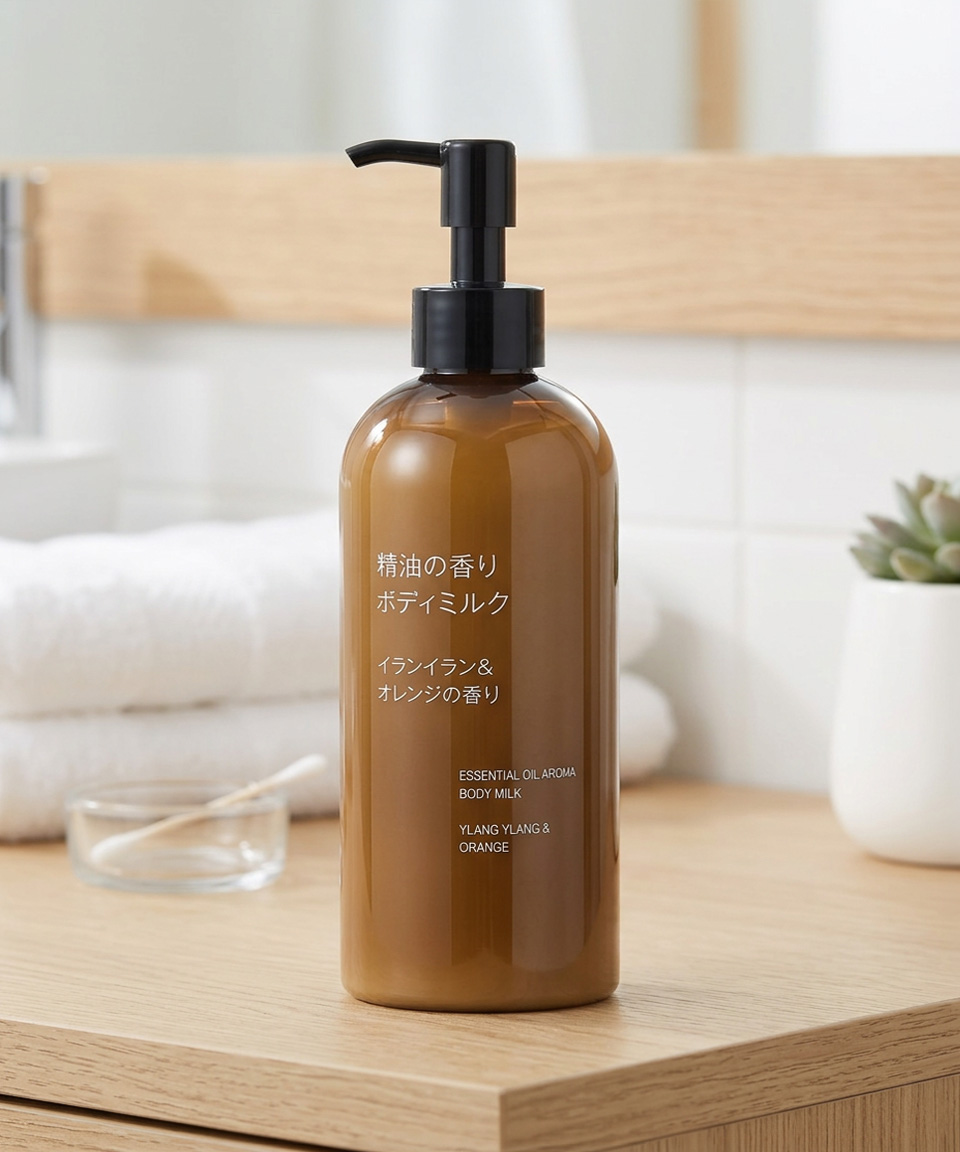 무인양품 바디밀크 에센셜 아로마 일본 무지 바디로션 일랑일랑 / 오렌지, 300ml, 1개