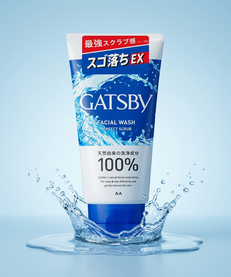 갸스비 페이셜 워시 클렌징폼 개츠비 남성 세안제 퍼펙트 스크럽, 130g, 1개