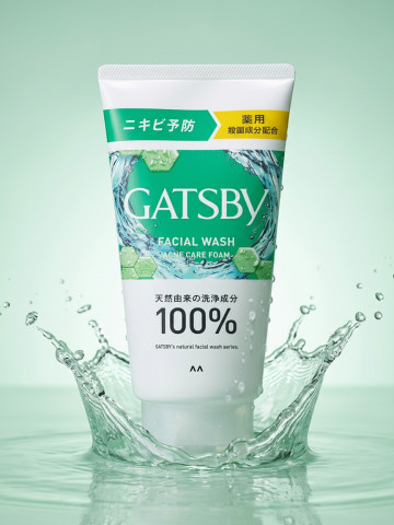 갸스비 페이셜 워시 클렌징폼 개츠비 남성 세안제 아크네 케어, 130g, 1개