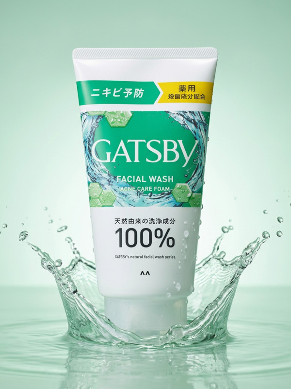 갸스비 페이셜 워시 클렌징폼 개츠비 남성 세안제 아크네 케어, 130g, 1개
