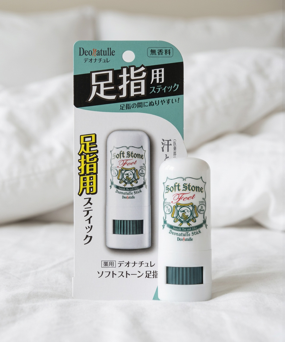 데오나츄레 일본 데오드란트 무향료 소프트 스톤 발가락용 스틱, 7g, 1개