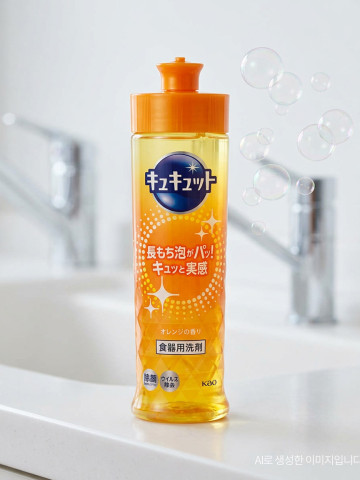 일본 카오 큐큣토 주방세제 오렌지향 본품, 220ml, 1개