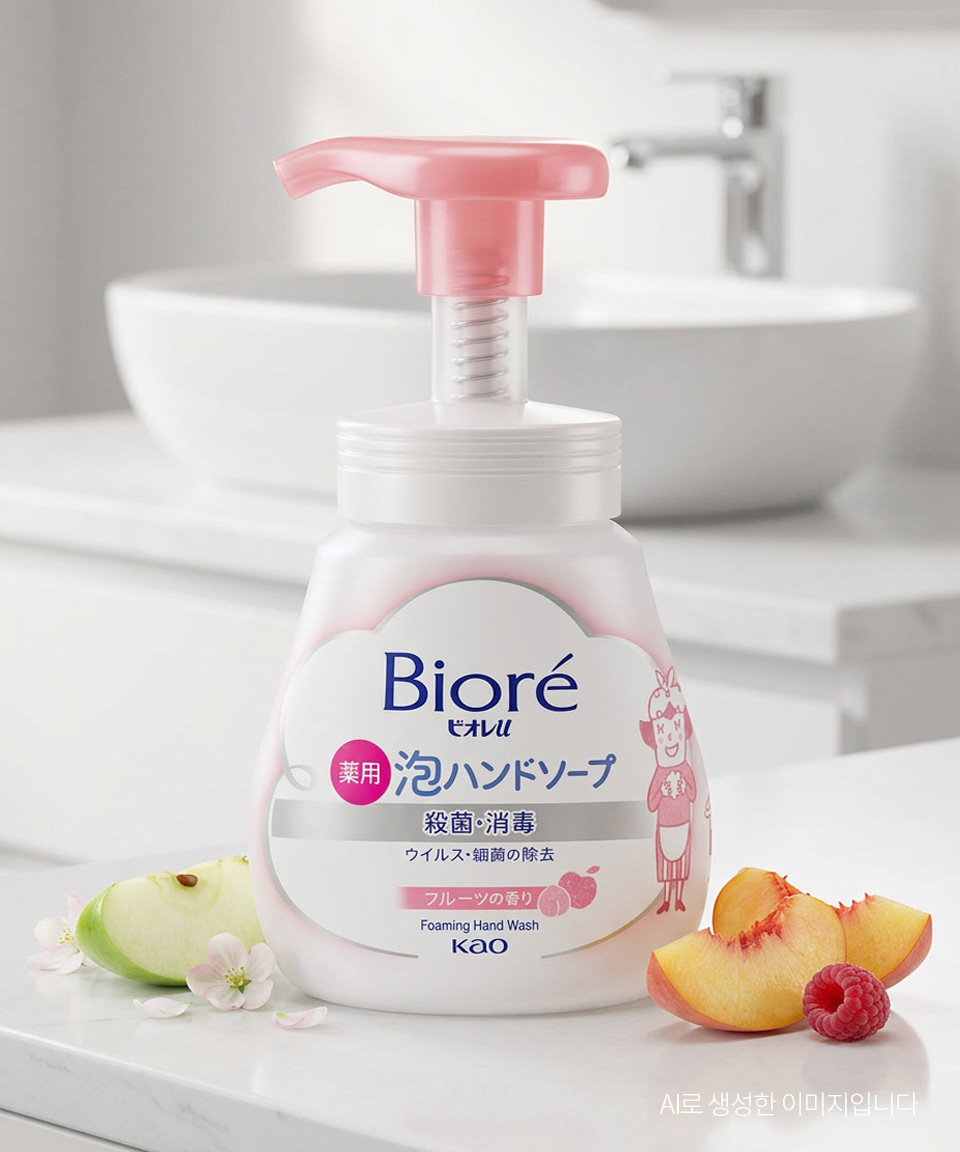 비오레 거품 핸드소프 핸드워시 후르츠 본품, 240ml, 1개