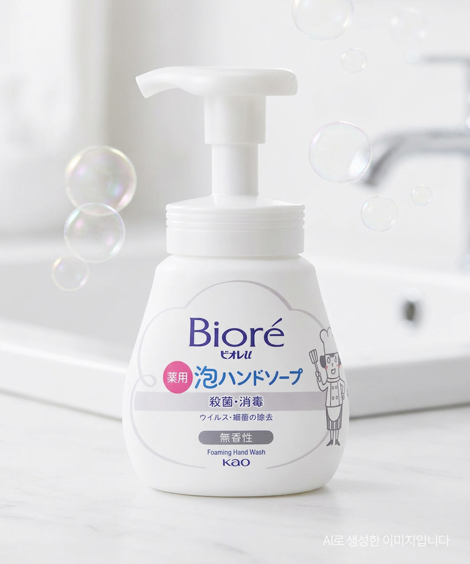 비오레 거품 핸드소프 핸드워시 무향 본품, 240ml, 1개