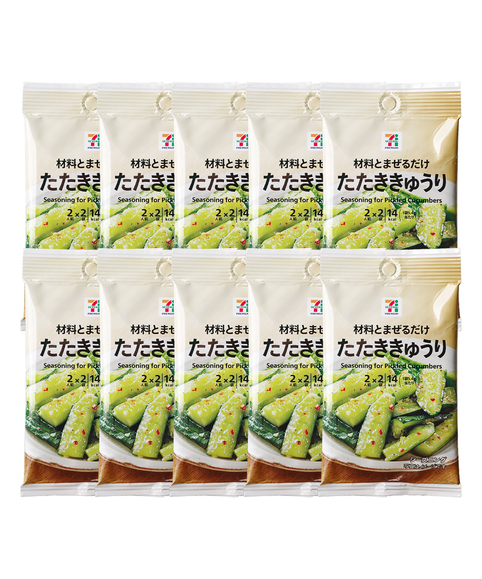 일본 세븐일레븐 타타키큐리 오이 탕탕이 무침 소스 2봉입 10.8g, 10개