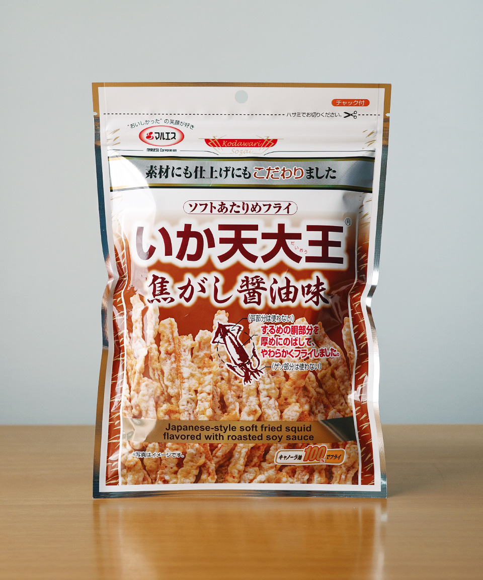 마루에스 이카텐 다이오우 간장맛 51g 오징어 대왕 튀김 일본 안주