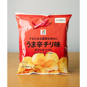 세븐일레븐 맛있게 매운 칠리 포테이토칩 65g 일본 편의점 간식